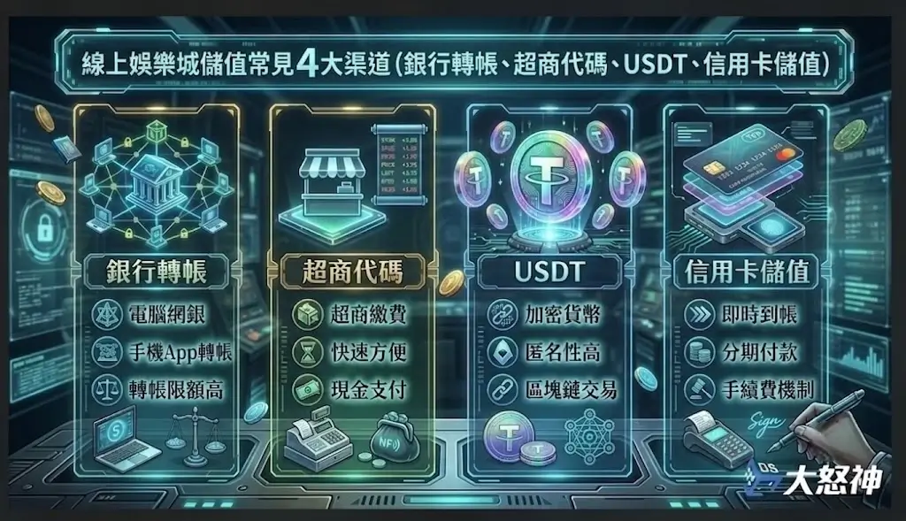 娛樂城常見的儲值渠道